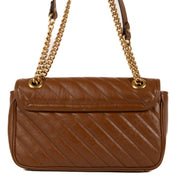 Shop safe online at Labellov in Antwerp, Brussel and Knokke this 100% authentic second hand Gucci Brown Matelassé Small Marmont Shoulder Bag