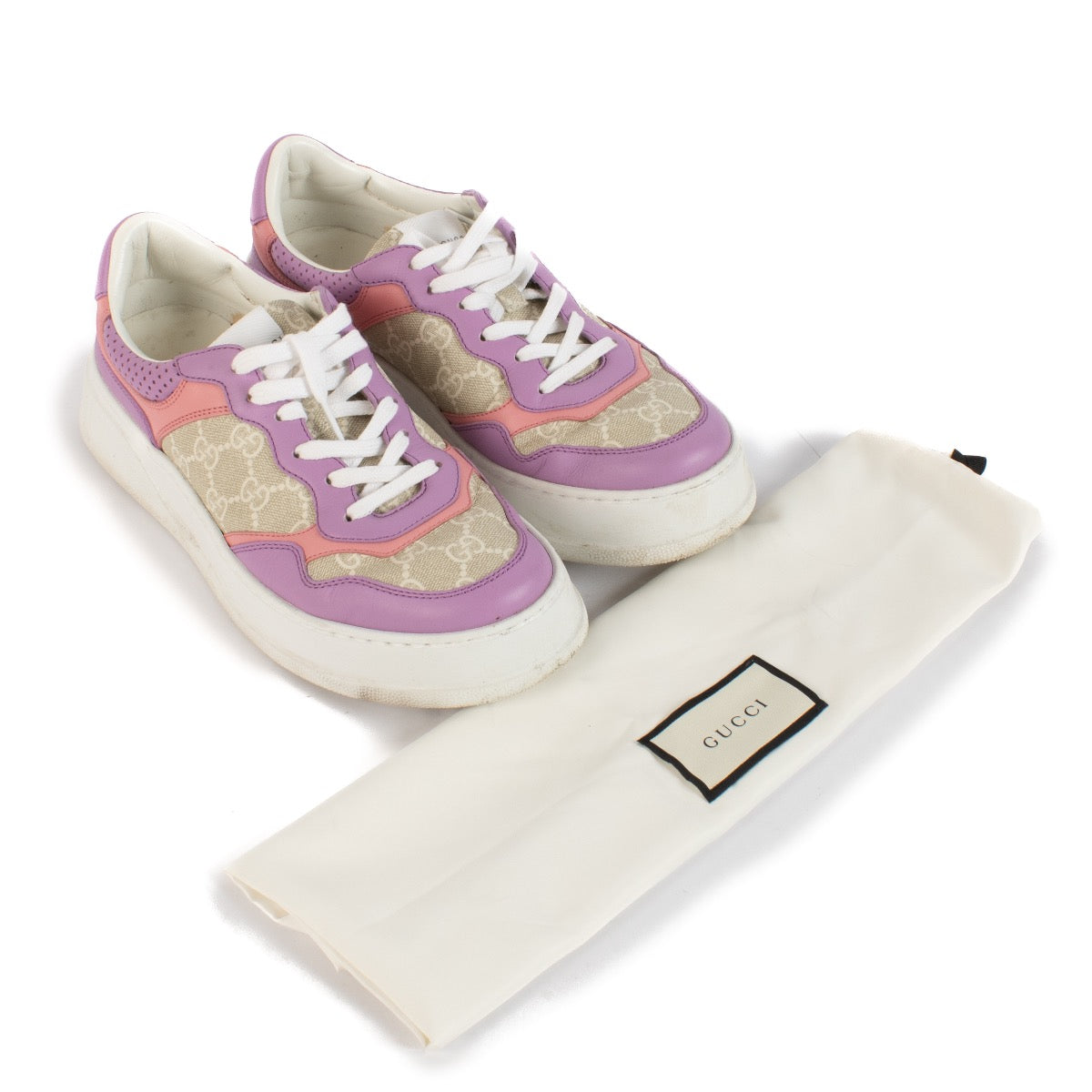 shop 100% authentic second hand Gucci GG Pink Platform Sneakers - Size 40 on Labellov.com