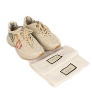 Gucci White Rhyton Logo Sneakers - size 39.5 for the best price at Labellov secondhand luxury in Antwerp Brussels Knokke