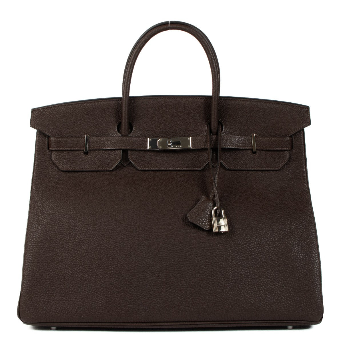 Authhentic second hand vintage Hermès 2008 Birkin 40 Chocolat Togo on www.labellov.com