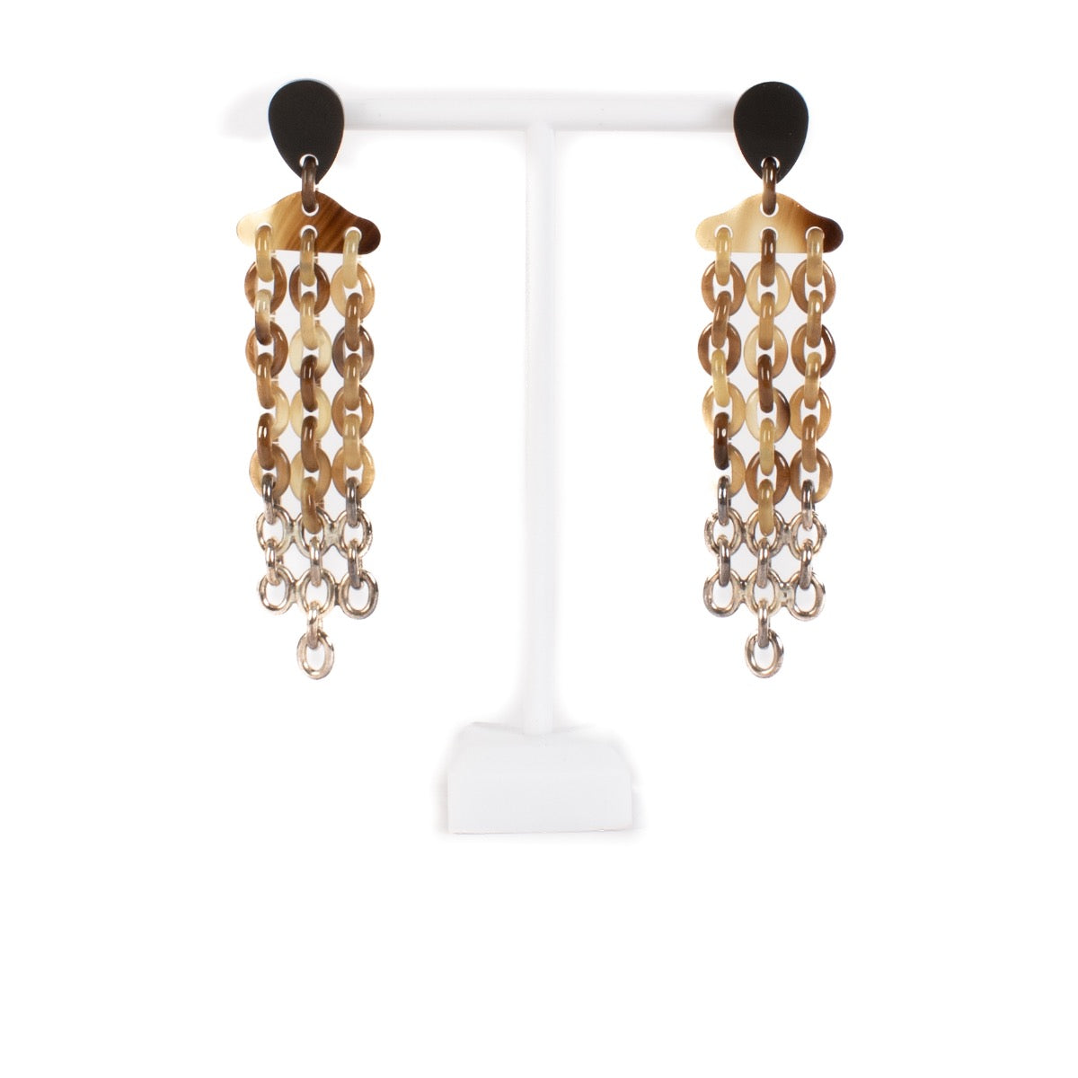shop 100% authentic second hand Hermès Silver/Buffalo Horn Earrings on Labellov.com