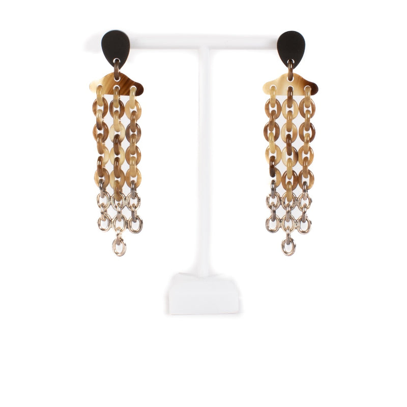 shop 100% authentic second hand Hermès Silver/Buffalo Horn Earrings on Labellov.com