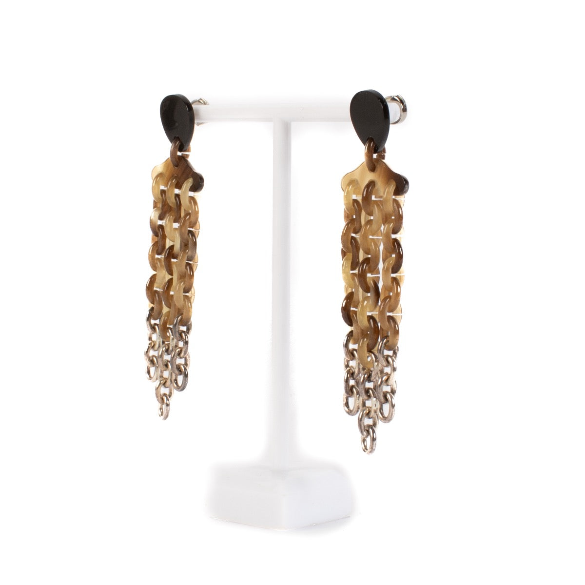 shop 100% authentic second hand Hermès Silver/Buffalo Horn Earrings on Labellov.com