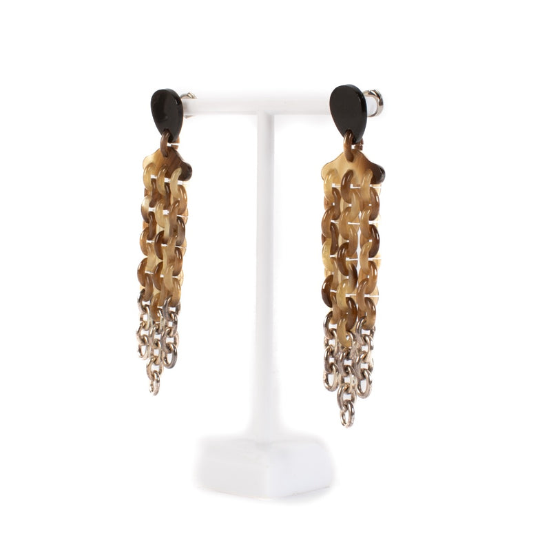 shop 100% authentic second hand Hermès Silver/Buffalo Horn Earrings on Labellov.com