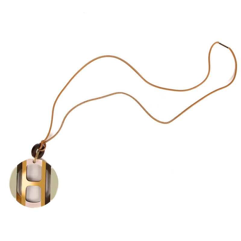 shop 100% authentic second hand Hermès Multicolor H Pendant Necklace on Labellov.com