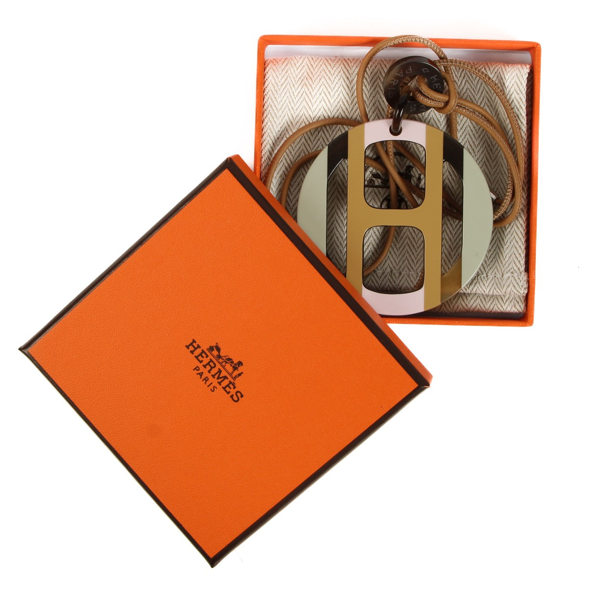 shop 100% authentic second hand Hermès Multicolor H Pendant Necklace on Labellov.com