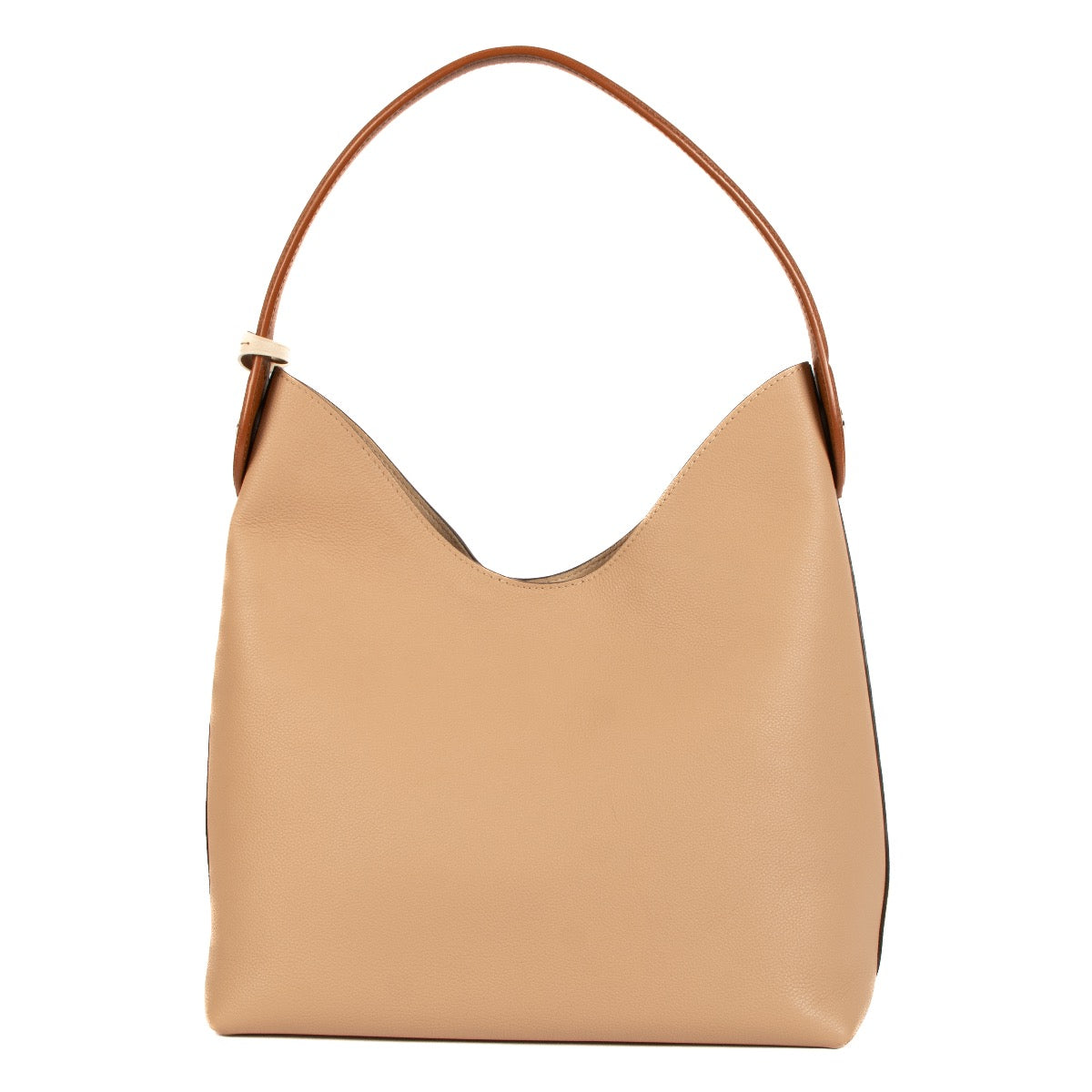 Shop safe online at Labellov in Antwerp, Brussels and Knokke this 100% authentic second hand Louis Vuitton Beige LockMe Hobo Bag