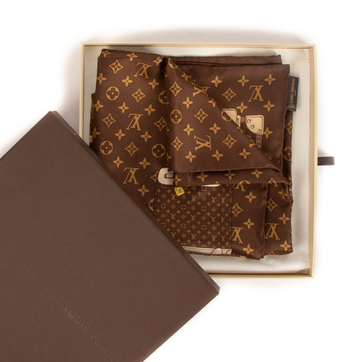 shop 100% authentic second hand Louis Vuitton Monogram Silk Scarf on Labellov.com