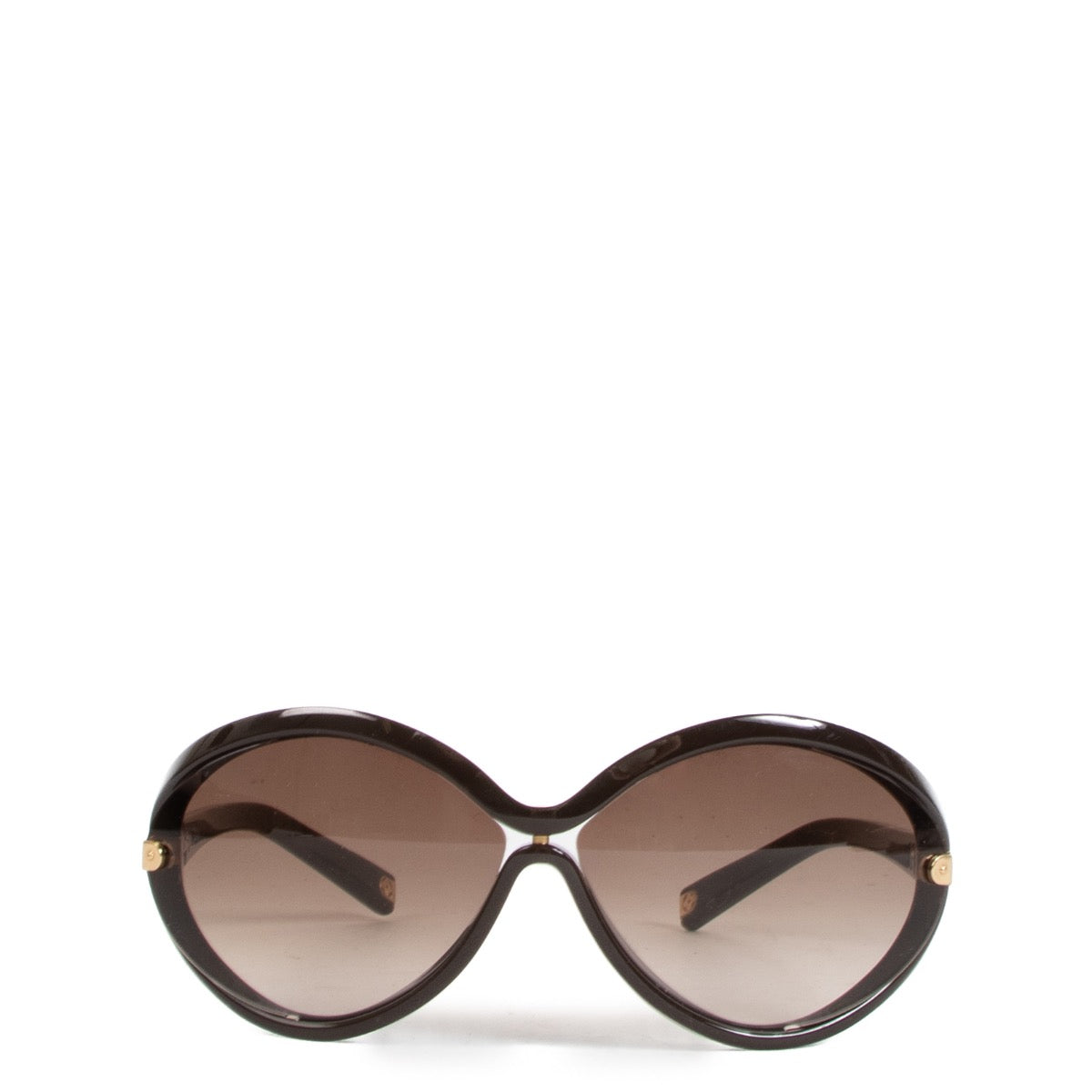 Shop safe online at Labellov in Antwerp, Brussels and Knokke these 100% authentic second hand Louis Vuitton Brown Acetate Daphne Sunglasses