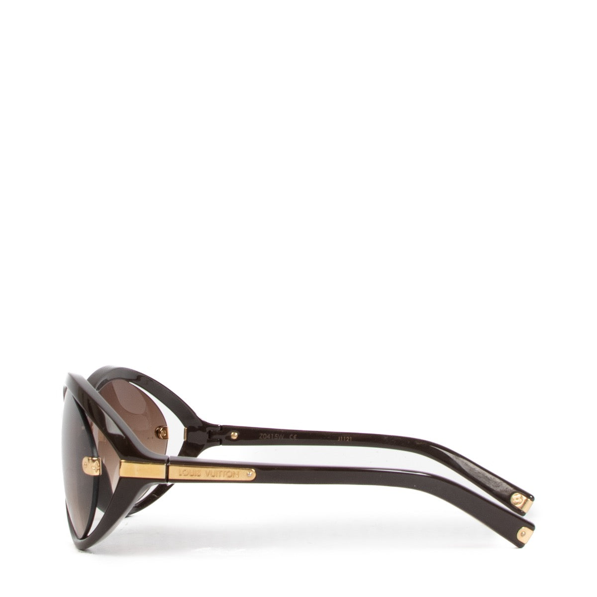 Shop safe online at Labellov in Antwerp, Brussels and Knokke these 100% authentic second hand Louis Vuitton Brown Acetate Daphne Sunglasses