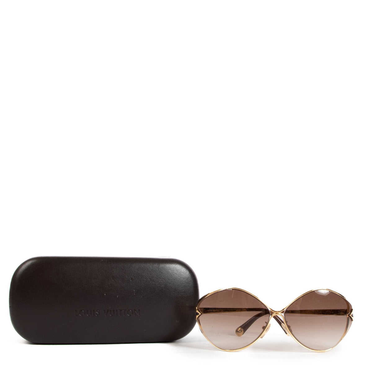 Shop safe online at Labellov in Antwerp, Brussels and Knokke these 100% authentic second hand Louis Vuitton Brown Laurel Sunglasses