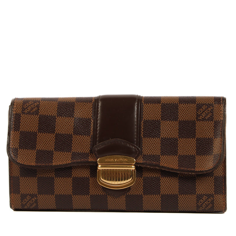 Shop and sell your authentic designer Louis Vuitton Brown Damier Ebene Wallet for the best price