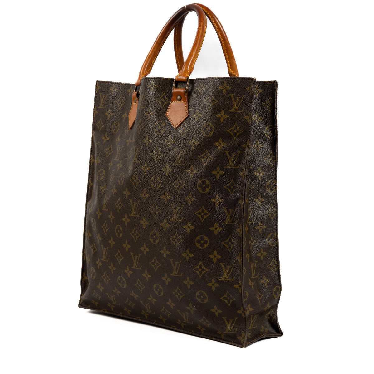 Louis Vuitton Monogram Canvas Sac Plat Top Handle Bag