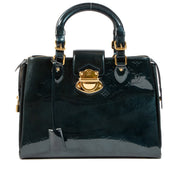 Buy real authentic preloved Louis Vuitton Petrol Vernis Melrose Avenue GM Top Handle bag safe online at Labellov.com