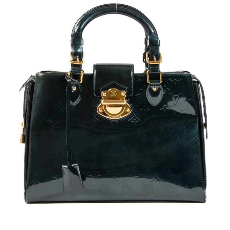 Buy real authentic preloved Louis Vuitton Petrol Vernis Melrose Avenue GM Top Handle bag safe online at Labellov.com