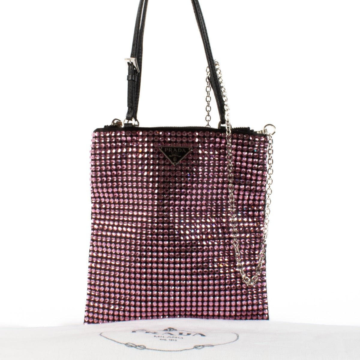 shop 100% authentic second hand Prada Pink Rhinestone Bag on Labellov.com