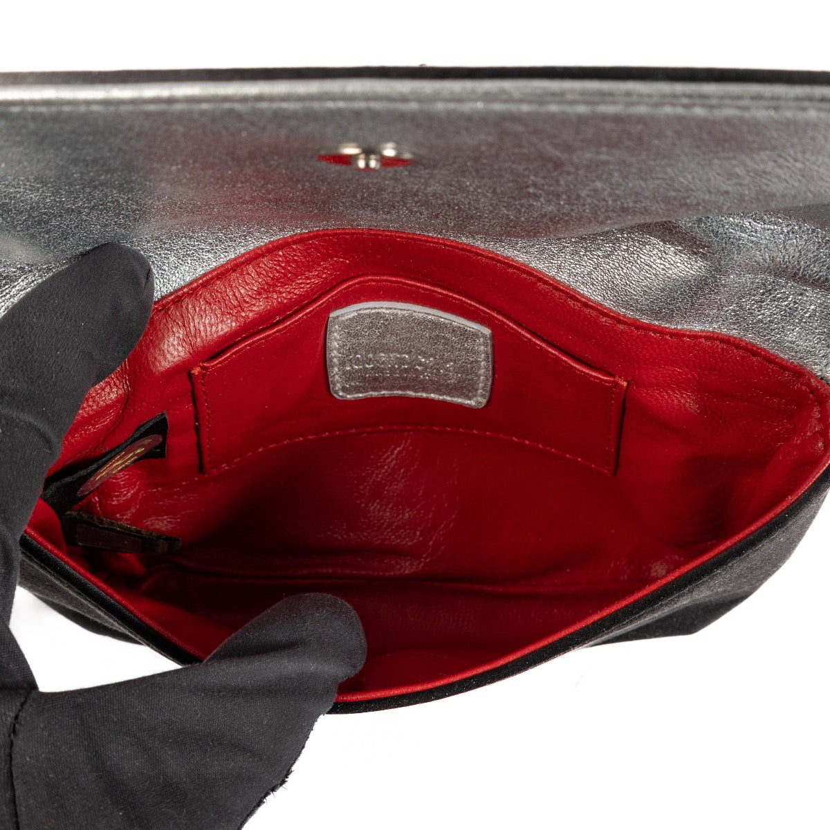 Roberto Cavalli Zwart Satijnen Clutch