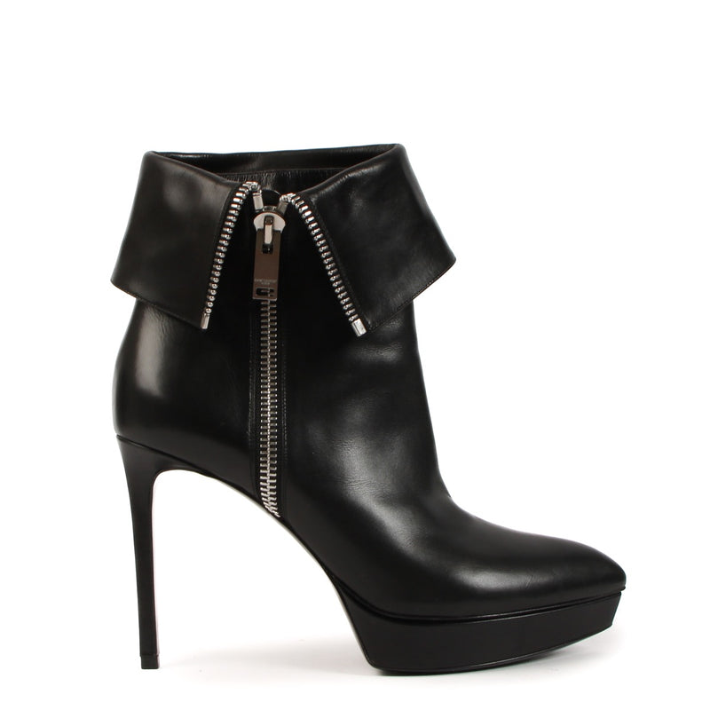 Saint Laurent Black Janis Platform Boots