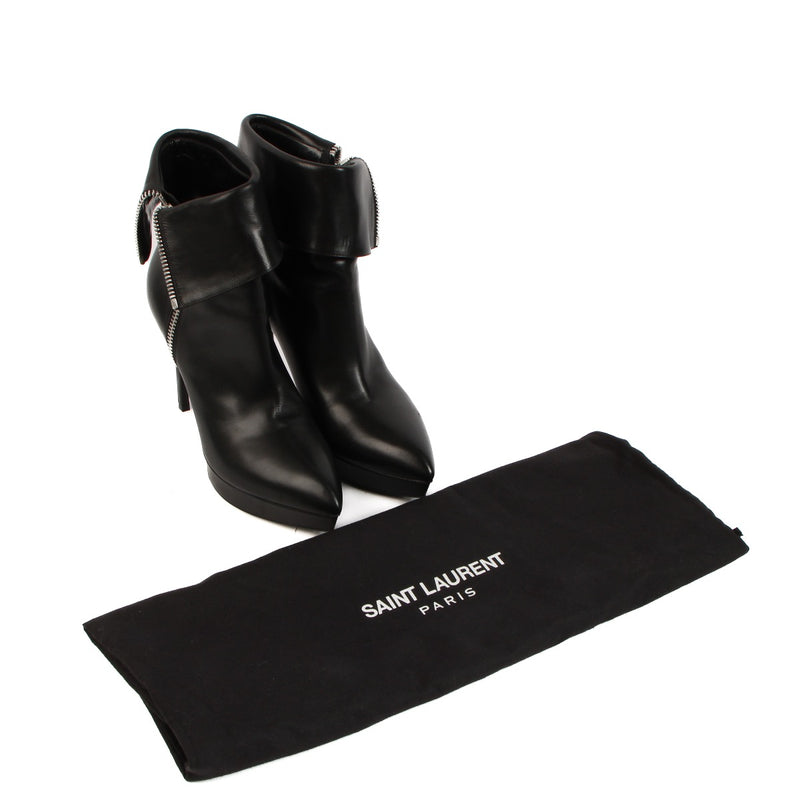 Saint Laurent Black Janis Platform Boots