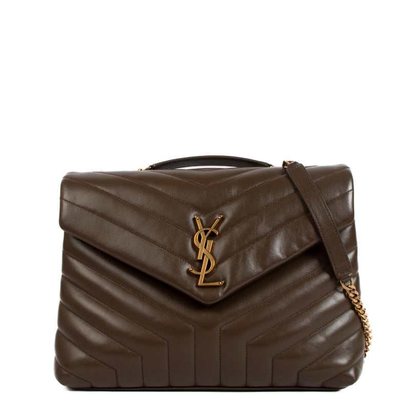 Saint Laurent Brown Loulou Medium Chain Bag