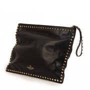 Valentino Garavani Black Rockstud Large Clutch