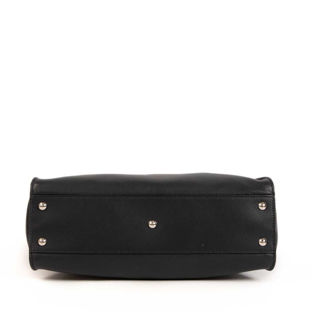 Fendi Python Trim Navy Medium Peekaboo Monster Eyes Handbag