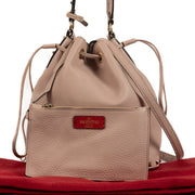 Shop safe online at Labellov in Antwerp, Brussels and Knokke this 100% authentic second hand Valentino Garavani Sand Beige Leather Bucket Bag
