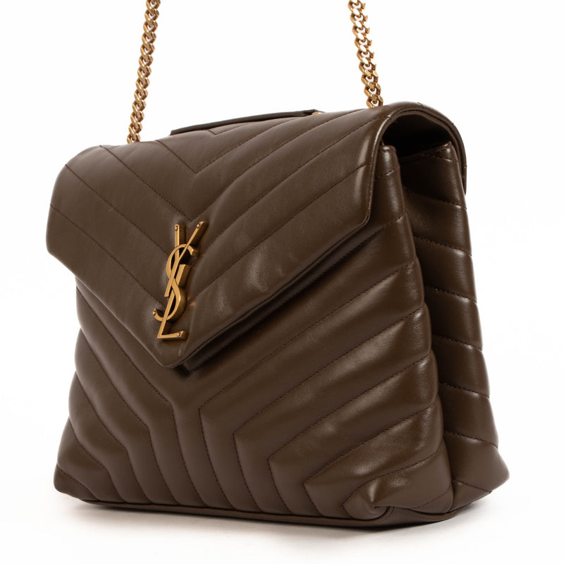 Saint Laurent Bruine Loulou Medium Kettingtas