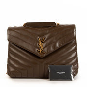 Saint Laurent Brown Loulou Medium Chain Bag