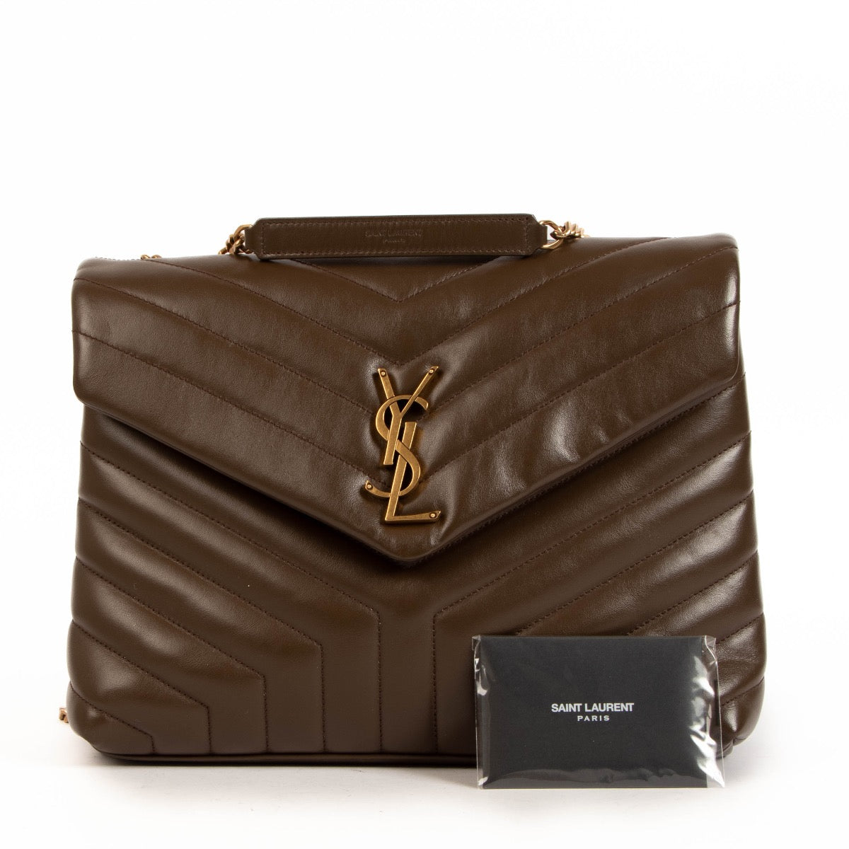 Saint Laurent Brown Loulou Medium Chain Bag