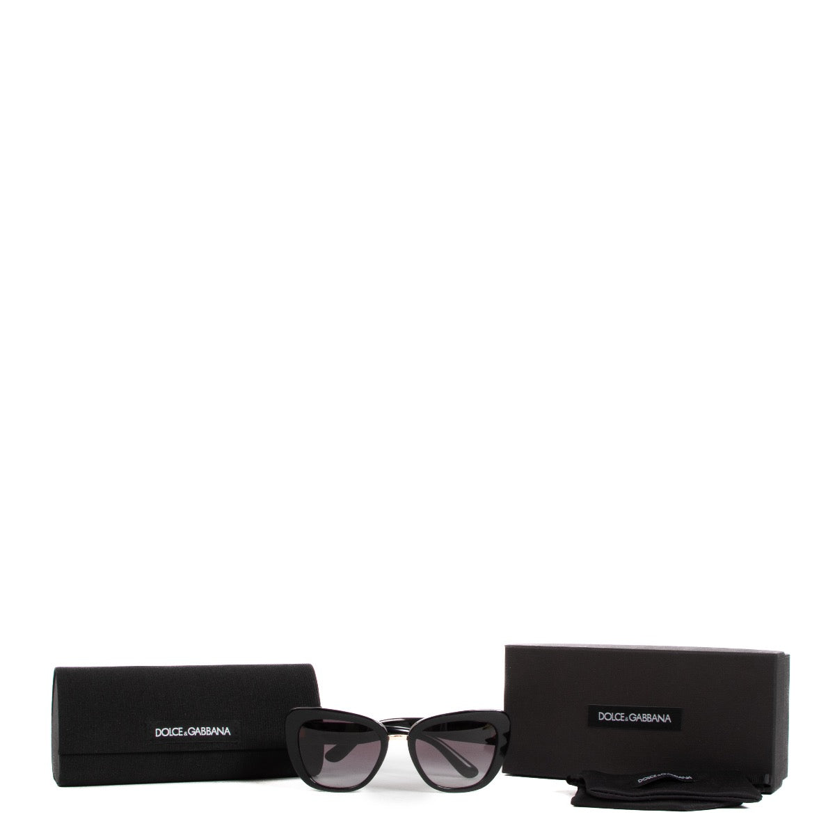 Authentic second hand pre-owned Dolce Gabbana Black Gradient Smoke Sunglasses on www.labellov.com
