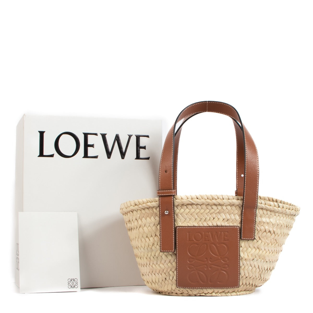 Authentic second hand pre-owned Loewe Natural Tan Small Basket Bag on www.labellov.com