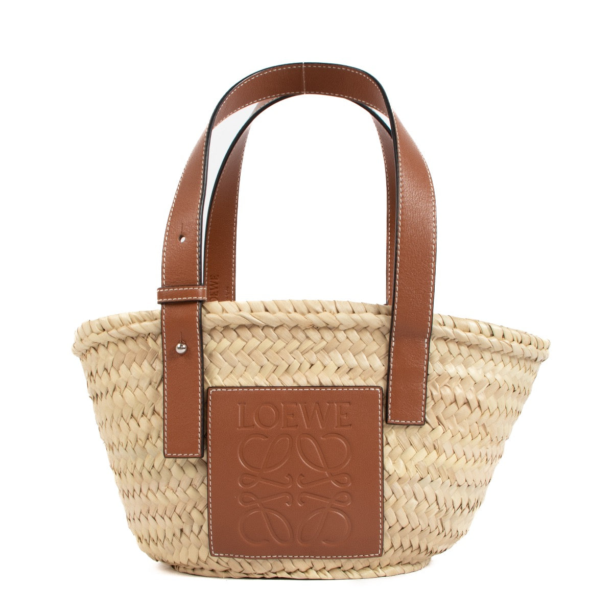 Authentic second hand pre-owned Loewe Natural Tan Small Basket Bag on www.labellov.com