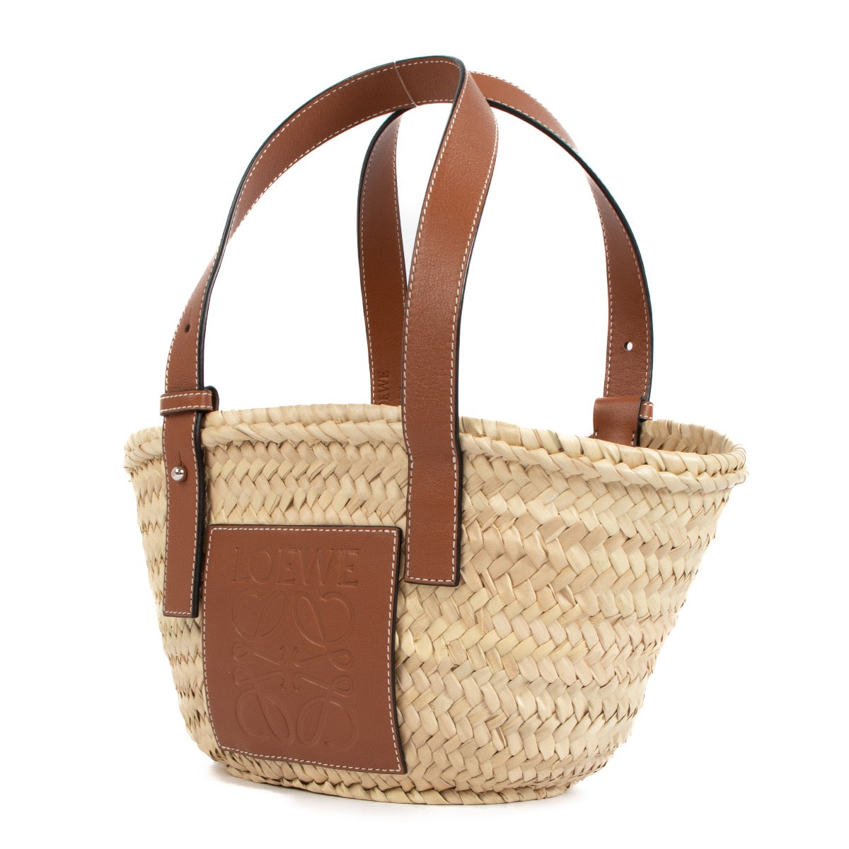 Authentic second hand pre-owned Loewe Natural Tan Small Basket Bag on www.labellov.com