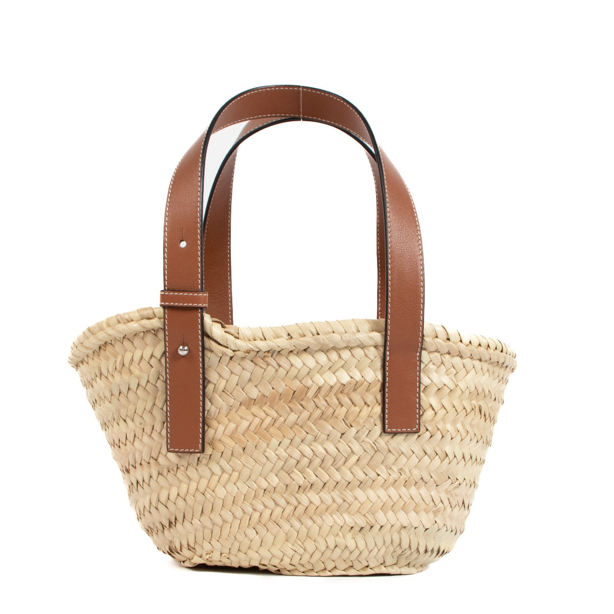 Authentic second hand pre-owned Loewe Natural Tan Small Basket Bag on www.labellov.com