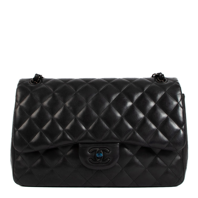 Authentic second hand Chanel So Black Large Classic Flap Bag on www.labellov.com