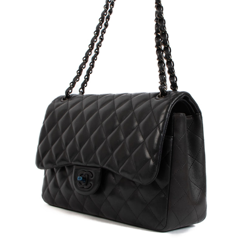 Authentic second hand Chanel So Black Large Classic Flap Bag on www.labellov.com