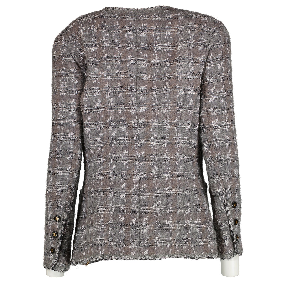 Shop 100% authentic second-hand Chanel 94A Grey Mohair Tweed Jacket in FR42 on Labellov.com