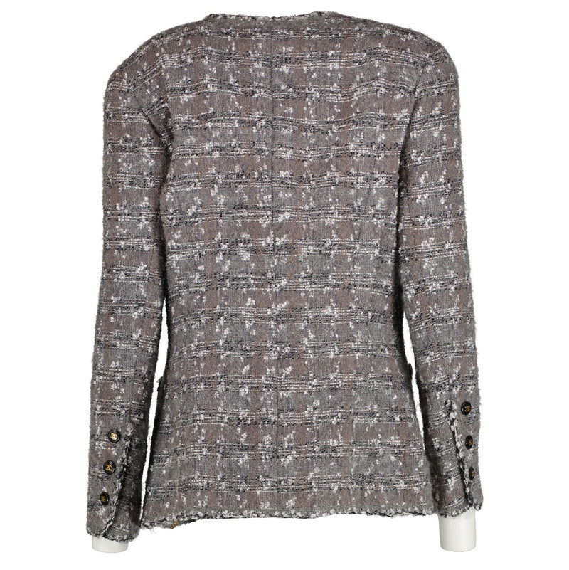 Shop 100% authentic second-hand Chanel 94A Grey Mohair Tweed Jacket in FR42 on Labellov.com