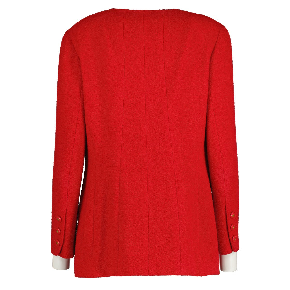 Shop 100% authentic second-hand Chanel Vintage Red Tweed Jacket - Size FR 40 on Labellov.com