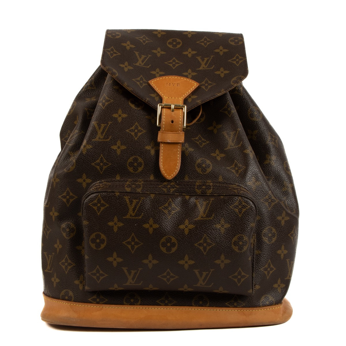 Shop safe online at Labellov in Antwerp, Brussels and Knokke this 100% authentic second hand Louis Vuitton Monogram Montsouris GM Backpack