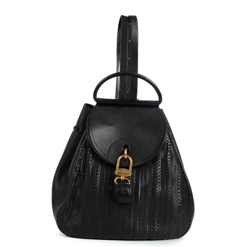 shop authentic second hand Delvaux Black Lucifer GM Backpack on Labellov.com