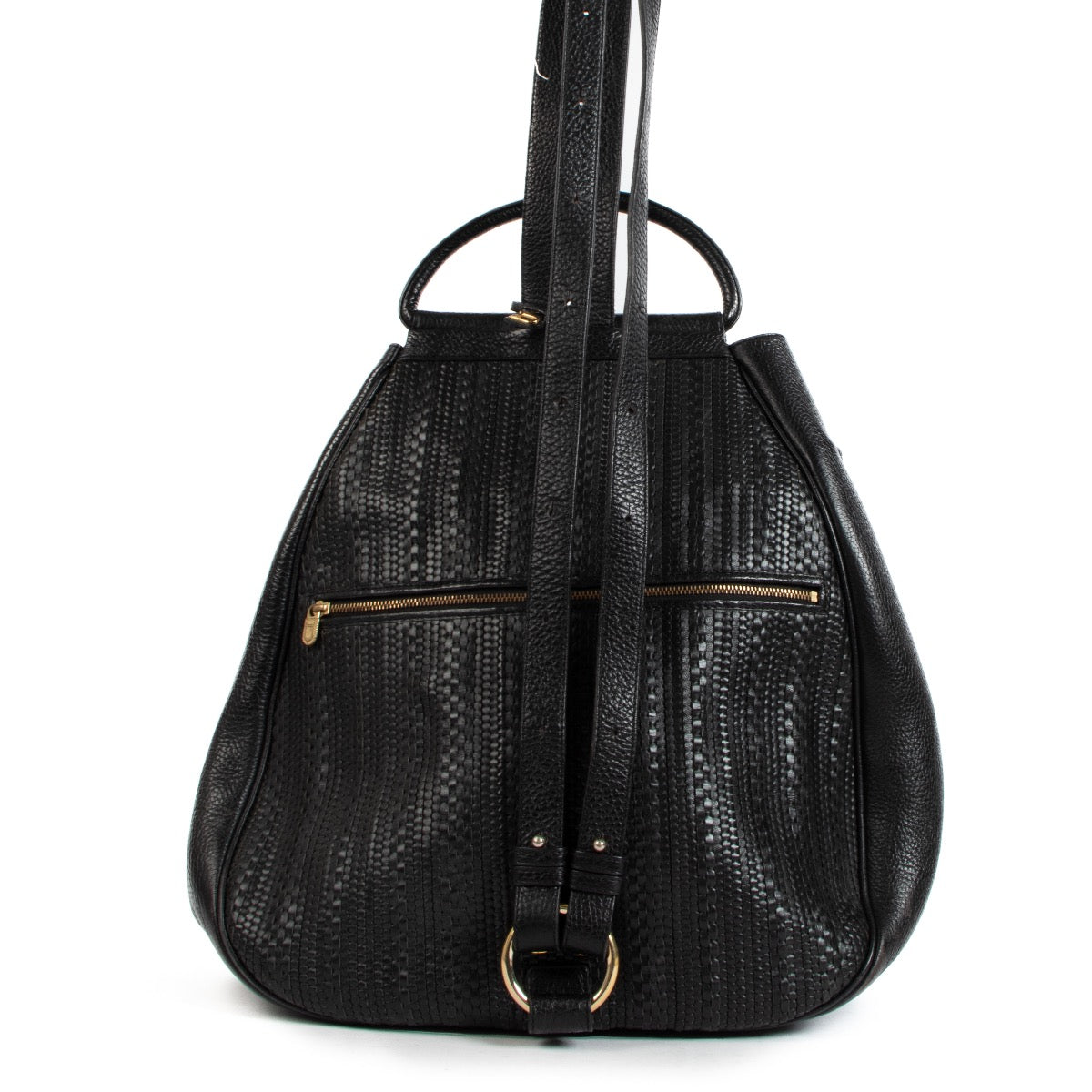 shop authentic second hand Delvaux Black Lucifer GM Backpack on Labellov.com