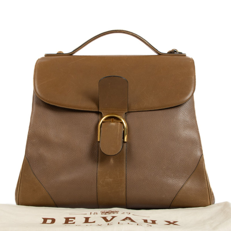 Delvaux Brillant L'XXL Vintage Bicolor Leather