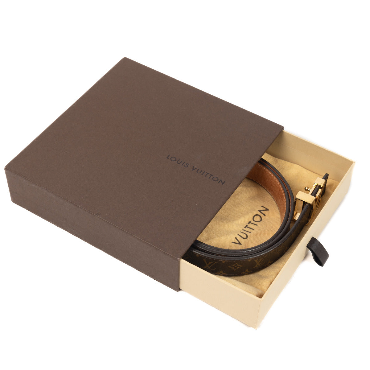 Louis Vuitton Monogram LV Iconic 25mm Reversible Belt for the best price at Labellov secondhand luxury in Antwerp