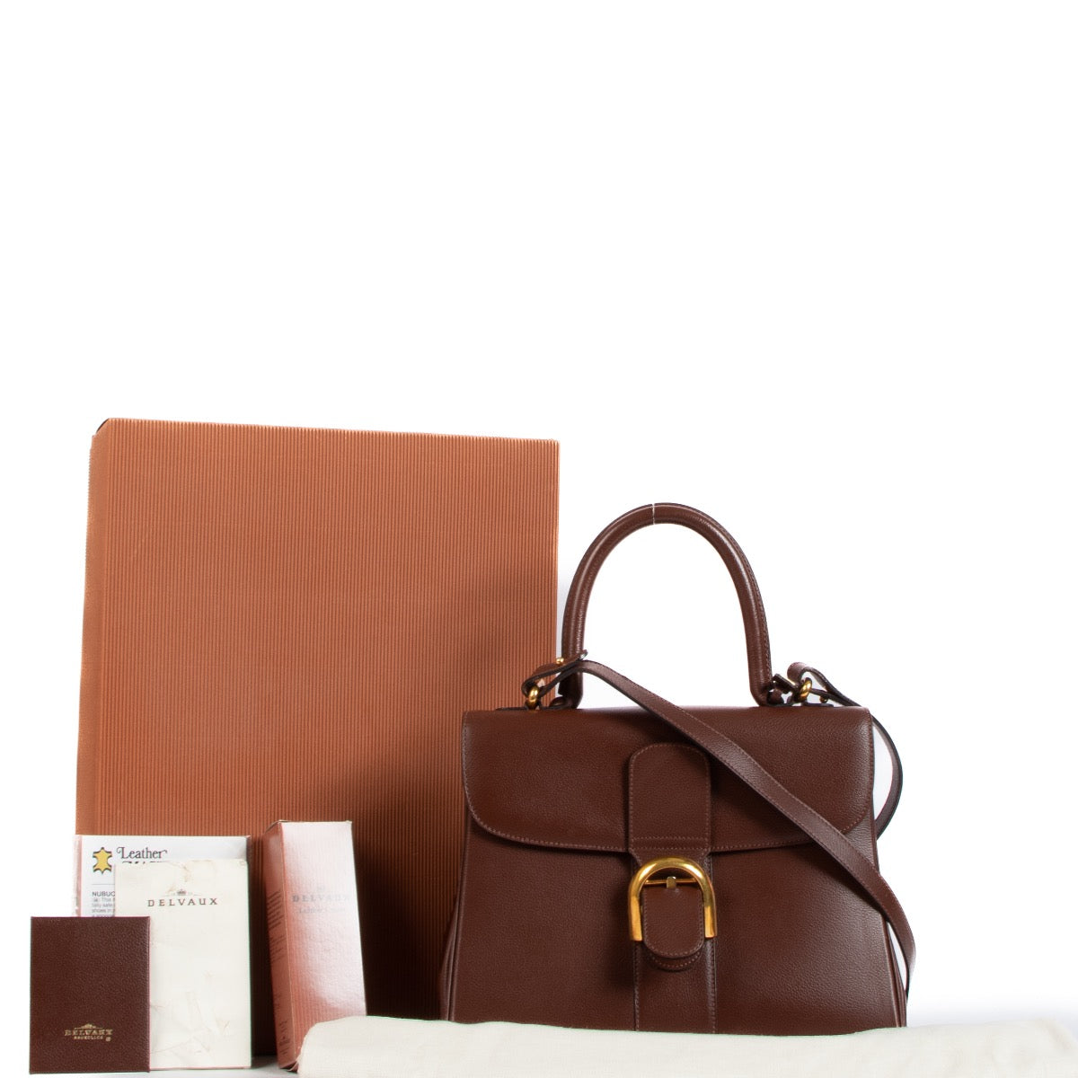 shop 100% authentic second hand Delvaux Brillant MM Brown Jumping on Labellov.com