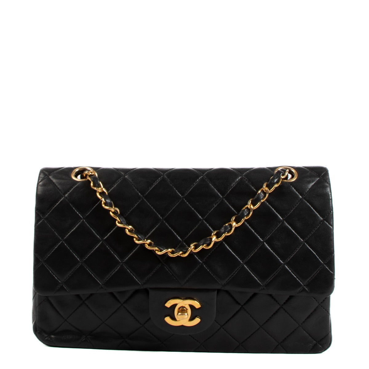 Chanel Black Lambskin Medium Classic Flap Bag