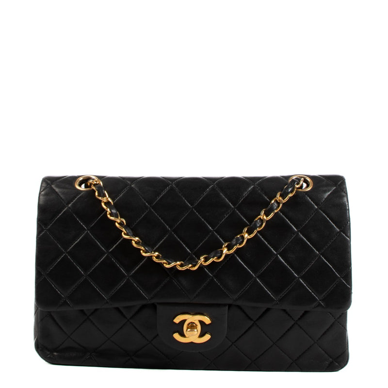 Chanel Black Lambskin Medium Classic Flap Bag