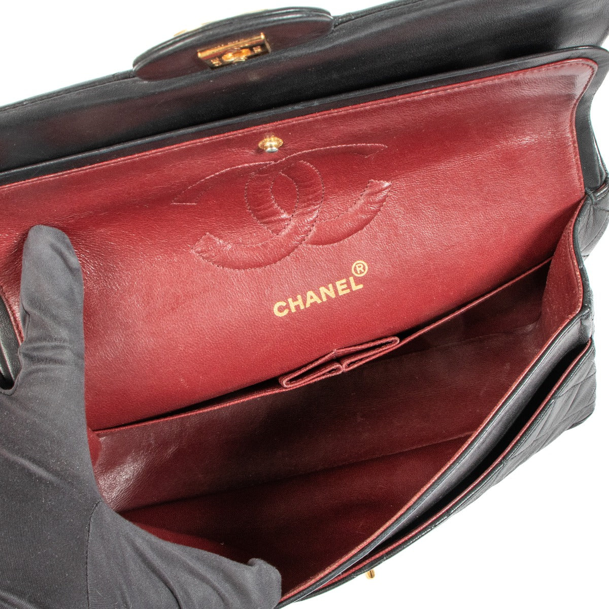 Chanel Black Lambskin Medium Classic Flap Bag