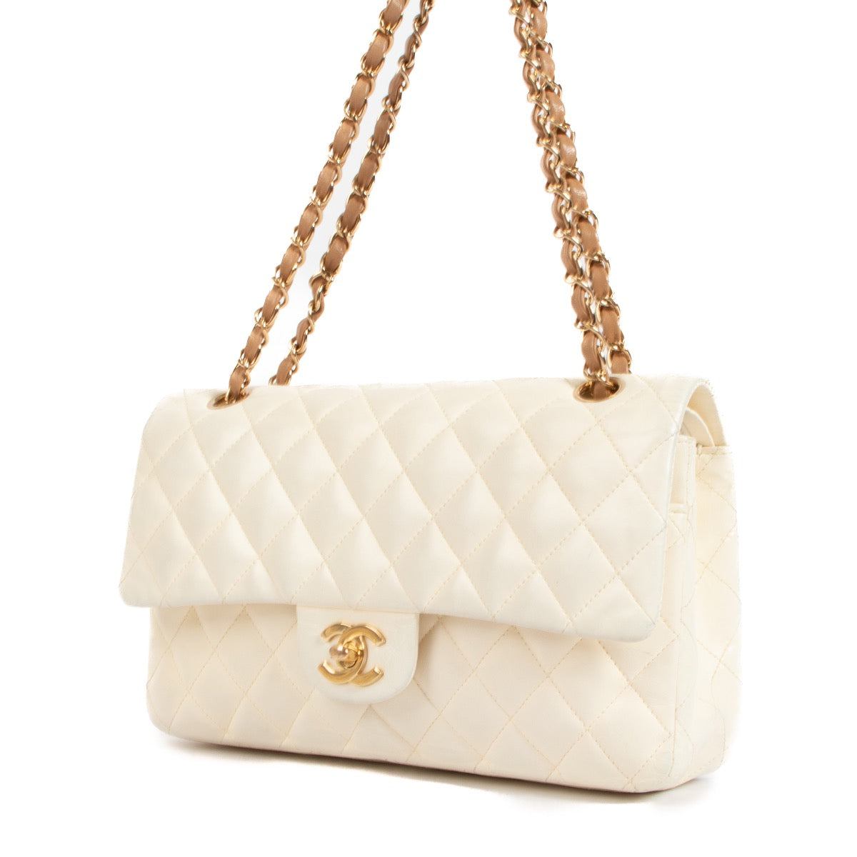 shop 100% authentic second hand Chanel White Classic Flap Bag on Labellov.com